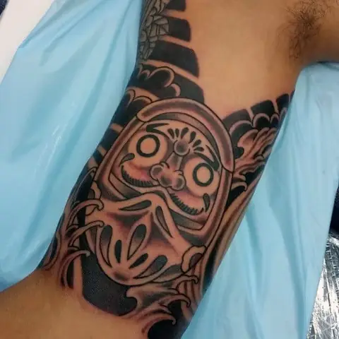 Hình Xăm Lật Đật Daruma Mini