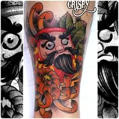 Hình Xăm Lật Đật Daruma Mini