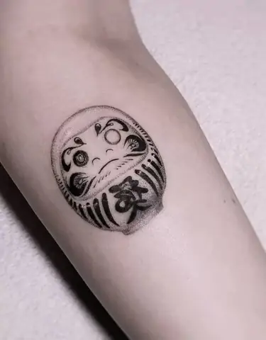 Hình Xăm Lật Đật Daruma Mini