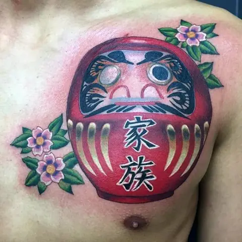 Hình Xăm Lật Đật Daruma Mini