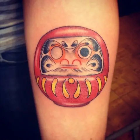 Hình Xăm Lật Đật Daruma Mini