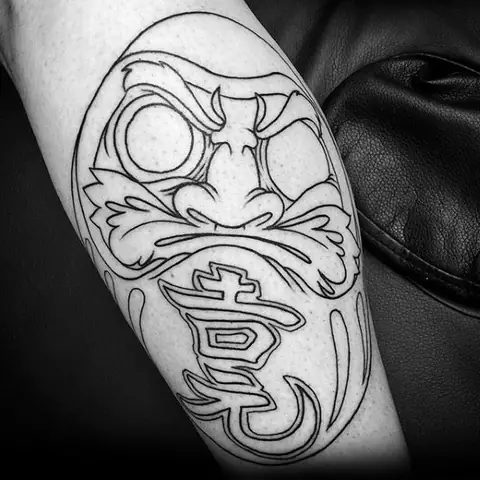 Hình Xăm Lật Đật Daruma Mini