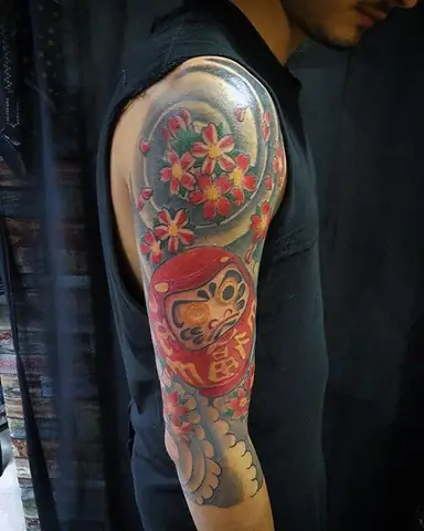 Hình Xăm Lật Đật Daruma Mini
