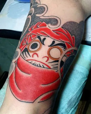 Hình Xăm Lật Đật Daruma Mini