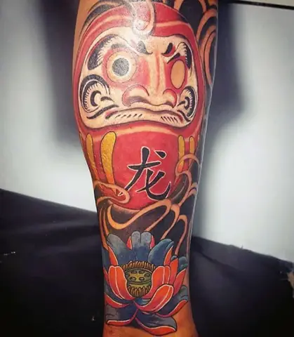 Hình Xăm Lật Đật Daruma Mini