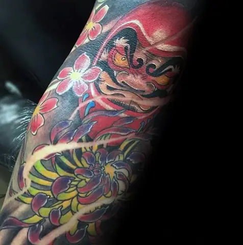Hình Xăm Lật Đật Daruma Mini