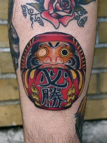 Hình Xăm Lật Đật Daruma Mini
