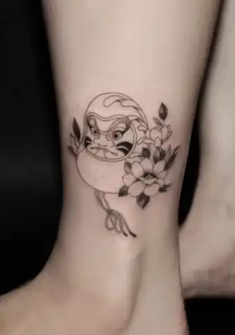 Hình Xăm Lật Đật Daruma Mini