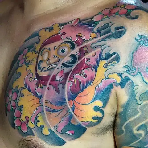 Hình Xăm Lật Đật Daruma Mini