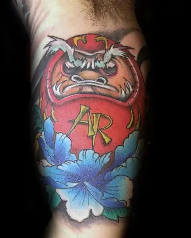 Hình Xăm Lật Đật Daruma Mini