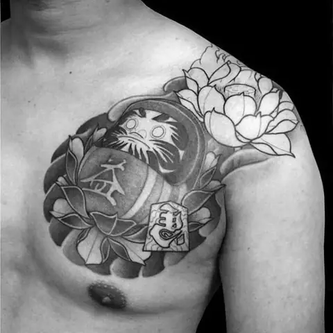Hình Xăm Lật Đật Daruma Mini