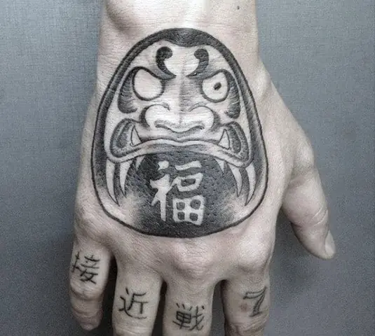 Hình Xăm Lật Đật Daruma Mini
