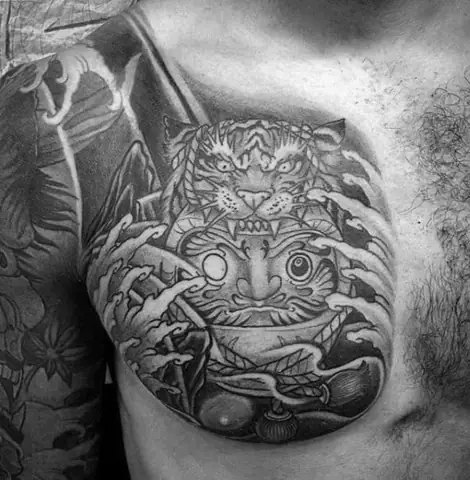 Hình Xăm Lật Đật Daruma Mini