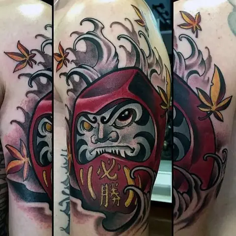 Hình Xăm Lật Đật Daruma Mini
