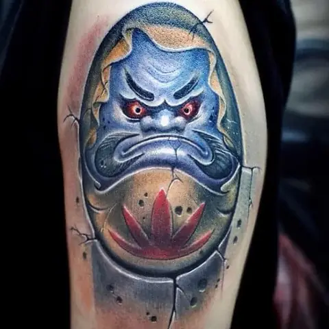 Hình Xăm Lật Đật Daruma Mini