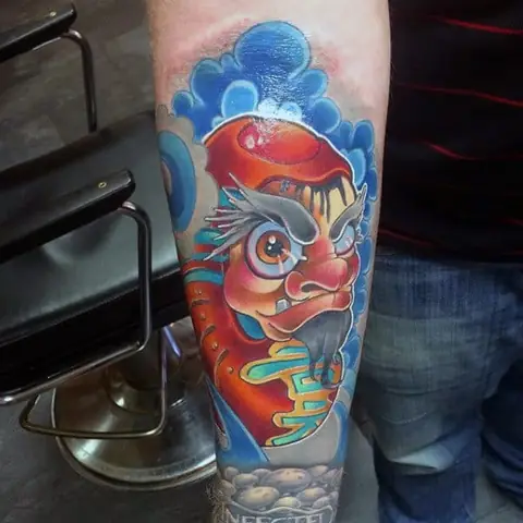 Hình Xăm Lật Đật Daruma Mini