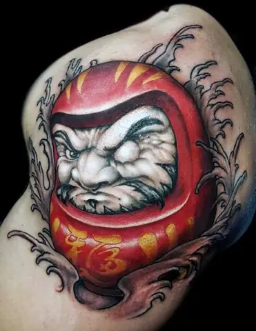 Hình Xăm Lật Đật Daruma Mini