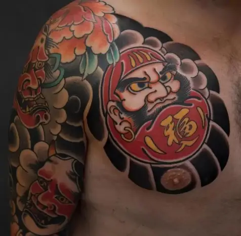 Hình Xăm Lật Đật Daruma Mini