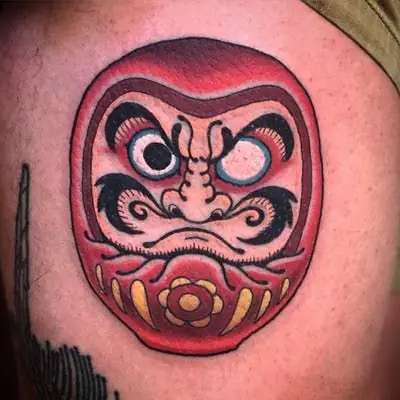 Hình Xăm Lật Đật Daruma Mini