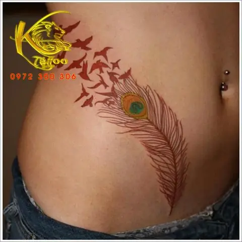 Xăm Hình Lông Vũ Đẹp Dành Cho Nữ