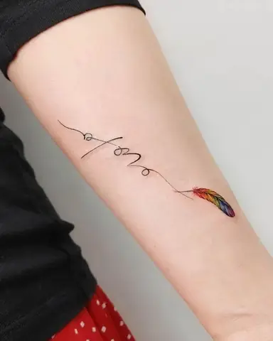 Hình Xăm Lông Vũ Ở Cổ