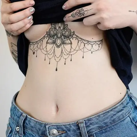 Hình Ảnh Cho Hình Xăm Mandala Ở Bụng: