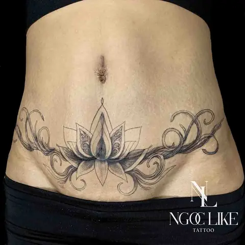 Hình Ảnh Cho Hình Xăm Mandala Ở Bụng: