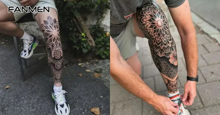 Hình Xăm Mandala Blackwork Hình Xăm Mandala Blackwork