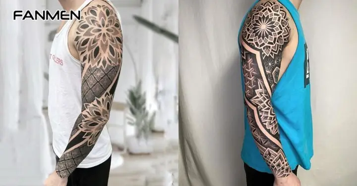 Hình Xăm Mandala Blackwork Hình Xăm Mandala Blackwork