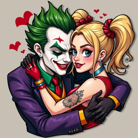 Kết Hợp Joker Với Các Nhân Vật Khác (harley Quinn, Batman)