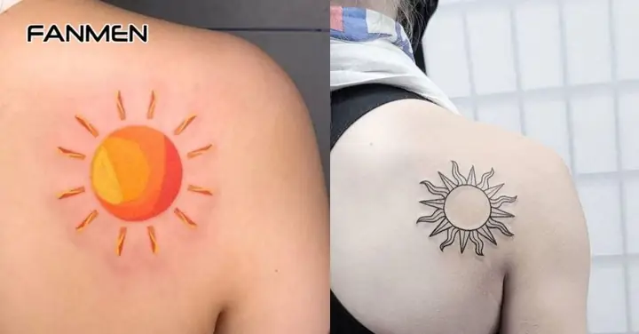 Mẫu Hình Xăm Mặt Trời Nam Đơn Giản