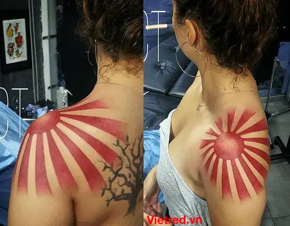 Hình Xăm Mặt Trời Nhật Bản