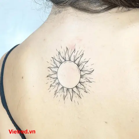 Hình Xăm Mặt Trời Đơn Giản