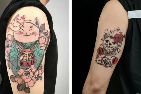 Hình Xăm Mèo Thần Tài