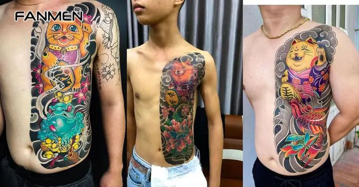 Hình Xăm Mèo Thần Tài Hình Xăm Mèo Thần Tài
