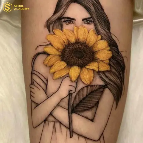 Hình Xăm Hoa Hướng Dương