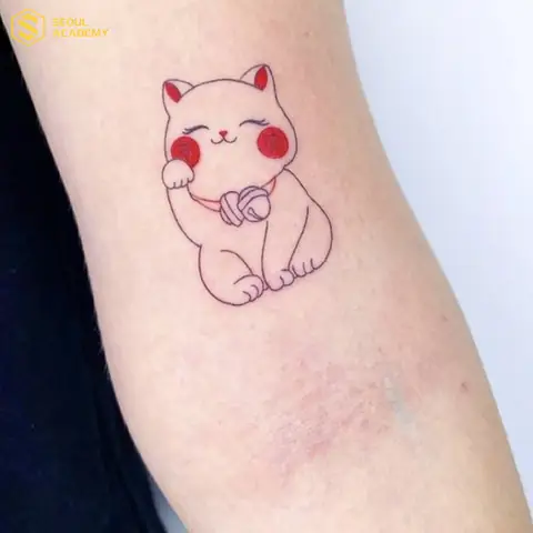 Hình Xăm Mèo Thần Tài