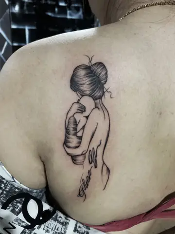 Hình Xăm Mẹ Bồng Con Gái Hình Xăm Mẹ Bồng Con Gái