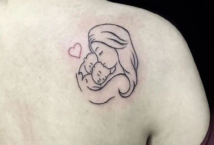 Hình Xăm Mẹ Bồng Con Sau Lưng Hình Xăm Mẹ Bồng Con Sau Lưng