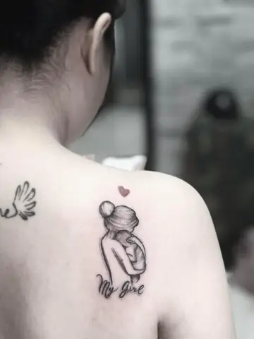Hình Xăm Mẹ Bồng Con Gái Hình Xăm Mẹ Bồng Con Gái
