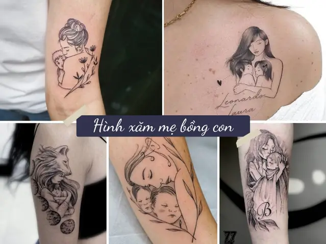 Xăm Hình Mẹ Bồng Con Trai Xăm Hình Mẹ Bồng Con Trai