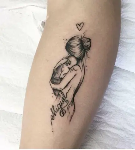 Xăm Hình Mẹ Bồng Con Trai Xăm Hình Mẹ Bồng Con Trai