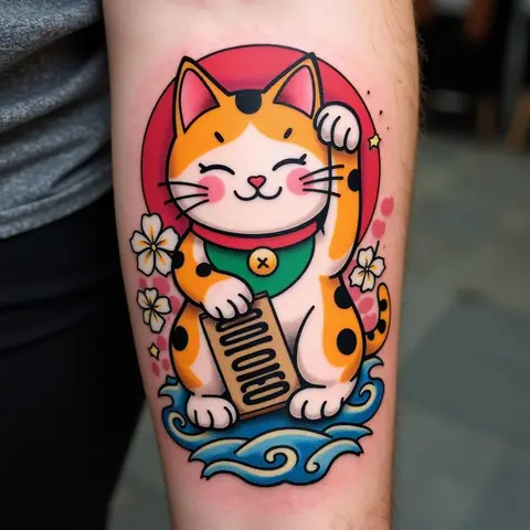 Phong Cách Hình Xăm Mèo Thần Tài Truyền Thống Nhật Bản (irezumi)