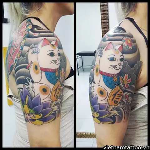 Hình Xăm Mèo Thần Tài Có Ý Nghĩa Gì Hình Xăm Mèo Thần Tài Có Ý Nghĩa Gì