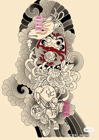 99+ Hình Xăm Mèo Thần Tài Ở Bụng