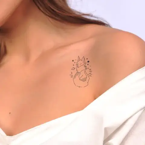 Hình Xăm Con Cáo Nhỏ Dễ Thương Hình Xăm Con Cáo Nhỏ Dễ Thương