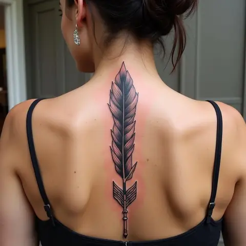 Gợi Ý Vị Trí Xăm Hình Mũi Tên Lông Vũ Độc Đáo