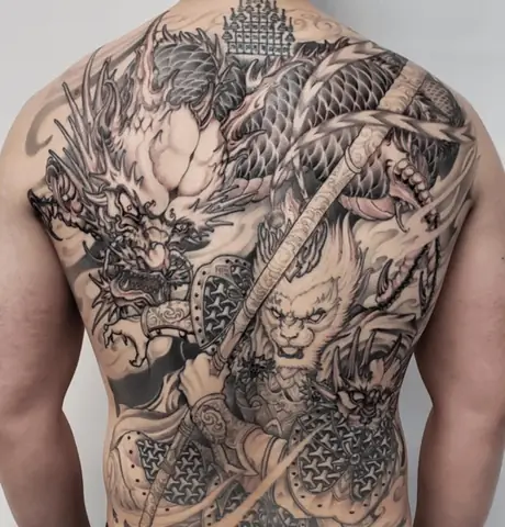 Hình Xăm Tôn Ngộ Không Full Lưng