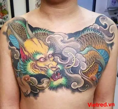 Trọn Bộ Hình Xăm Nhật Cổ Châu Á Ở Ngực Full Kín Ngực Đẹp Xu Hướng 2023