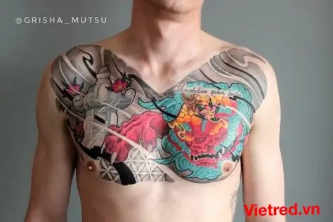 Trọn Bộ Hình Xăm Nhật Cổ Châu Á Ở Ngực Full Kín Ngực Đẹp Xu Hướng 2023